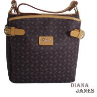 【Diana Janes 黛安娜】晶鑽 LOGO雙扣包包
