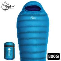 【Outdoorbase】日本登山極格紋抗撕裂布可雙拼羽絨保暖睡袋800g