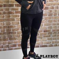 PLAYBOY透視美學網眼系列-運動瑜珈9分褲(黑色)