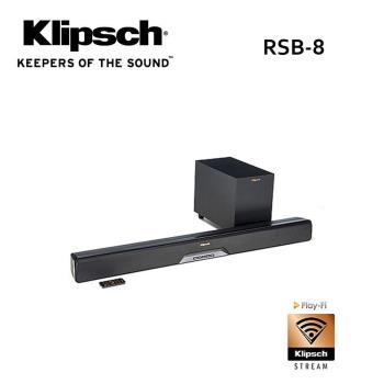 Klipsch 美國古力奇 藍牙微型劇院 RSB-8 SOUNDBAR+超低音喇叭
