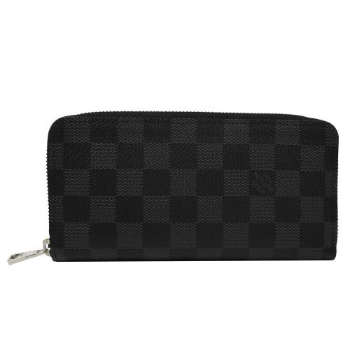  Louis Vuitton LV N61653 Vasco 黑棋盤格紋雙折零錢長夾 現貨