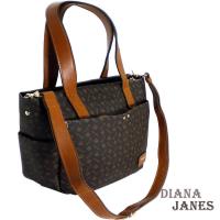 任-【Diana Janes 黛安娜】晶鑽 LOGO梯型多層兩用女包