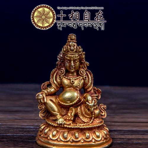 十相自在-黃財神小佛像 金色法像 Zambhala Serpo