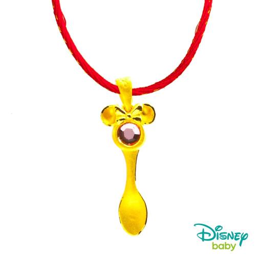 Disney迪士尼系列金飾 黃金/水晶湯匙墜子-美妮款