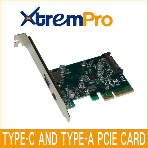 XtremPro 11108 PCI-E USB 3.1 Type A + USB3.1 Type C 電腦擴充卡