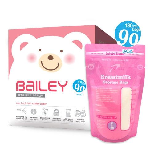 【韓國BAILEY貝睿】感溫母乳儲存袋180ml(基本型)90入