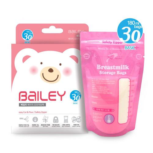 【韓國BAILEY貝睿】感溫母乳儲存袋180ml(基本型)30入