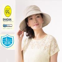 日本sunfamily 降溫涼感抗UV可塑型折邊寬緣防曬帽(米)