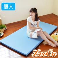 LooCa 美國抗菌5cm高磅透氣輕便式床墊(雙人)