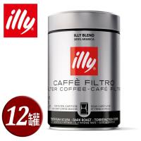 illy 意利美式深焙濾泡咖啡粉250g(12罐/共2箱)