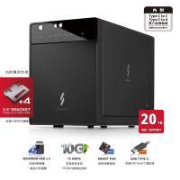 Probox USB 3.1 Gen-II 3.5/2.5吋 四層式儲存SATA硬碟外接盒(雙介面版) 支援 Mac 與 PC