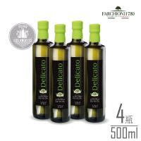 義大利 法奇歐尼 綠色莊園特級冷壓初榨橄欖油 500ml綠圓瓶 x4瓶組