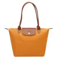 LONGCHAMP 經典 Le Pliage系列摺疊長提把水餃手提包(小-金黃色)