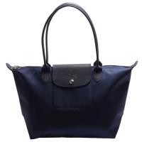 LONGCHAMP Le Pliage Neo系列尼龍長把手提水餃包(小-海軍藍)