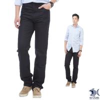 【NST Jeans】Timeless光澤黑 冰涼節能 直紋休閒褲(中低腰窄版) 380(5615)