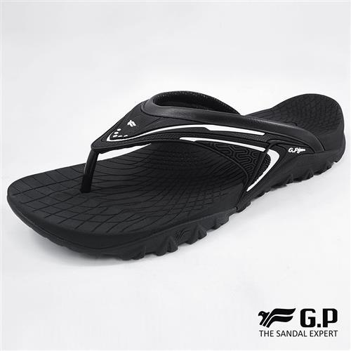 G.P 男款輕量舒適夾腳拖鞋G8507M-黑色(SIZE:39-44 共三色)