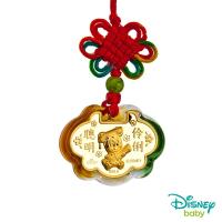 Disney迪士尼系列金飾 黃金/琉璃鎖片-聰明伶俐美妮款