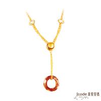 Jcode真愛密碼 光圈黃金/水晶項鍊