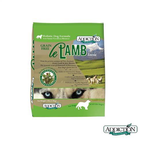 Addiction自然癮食 無穀野牧羊肉寵食狗飼料1.8公斤*1