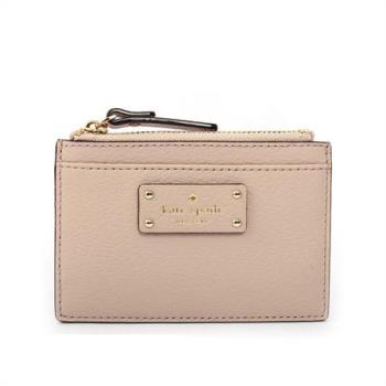 KATE SPADE 皮革零錢包/卡夾(藕粉色)WLRU2811 183