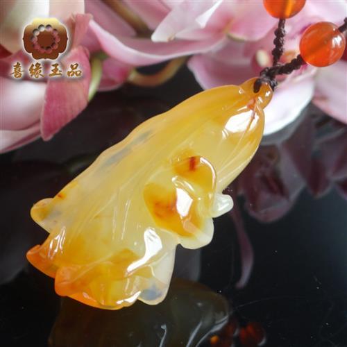 【喜緣玉品】百財獻瑞天然紅玉髓藝術掛繩(唯一精品)