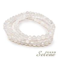 【Selene 珠寶】藍月光石切角三圈手鍊(帶藍光 限量款)