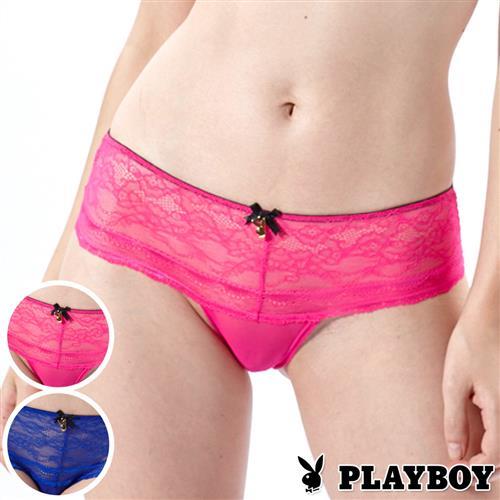 PLAYBOY內褲 性感蕾絲中低腰三角褲