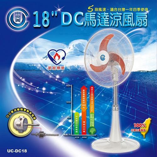 中央興 18吋DC馬達涼風扇 UC-DC18