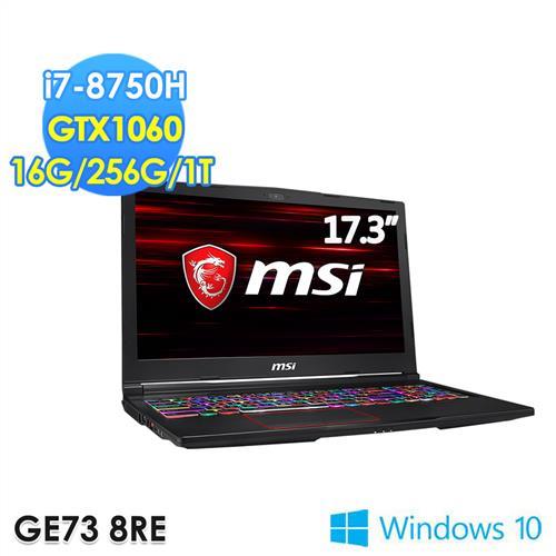 msi微星 GE73 8RE-036TW 17.3吋 i7-8750H GTX1060 WIN10電競筆電