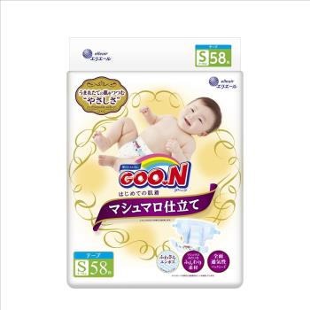 GOO.N 日本大王尿布 頂級珍珠棉柔黏貼型S(58x3包/箱)