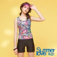 夏之戀SUMMER LOVE 大女連身四角泳裝S18723