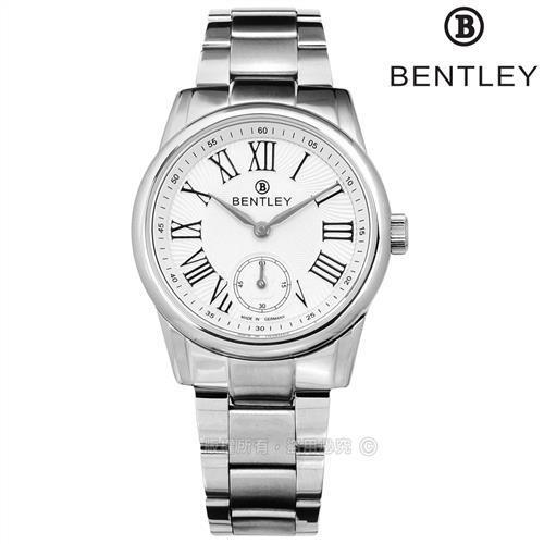 BENTLEY 賓利 / BL1615-100002 / 羅馬 藍寶石水晶玻璃 秒針視窗 日本機芯 德國製造 不鏽鋼手錶 銀色 32mm