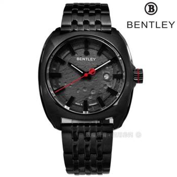 BENTLEY 賓利 / BL1681-40111 / 藍寶石水晶 日期 日本機芯 德國製造 不鏽鋼手錶 鍍黑 43mm