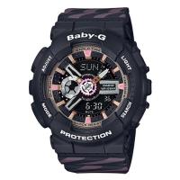 【CASIO】BABY-G Chance 時光之輪-黑色X淡粉(BA-110CH-1A)