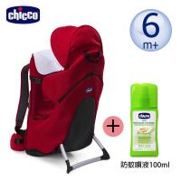 【贈防蚊噴液】chicco-Finder嬰兒背架-優雅紅