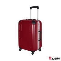 Traveler Station-CROWN 皇冠 十字造型 鋁框 登機箱 旅行箱 行李箱 19吋(皇室紅)