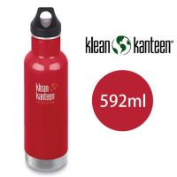 美國Klean Kanteen 窄口不鏽鋼保溫瓶 592ml 寶石紅