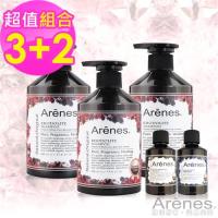 Arenes愛戀玫瑰石青春洗髮露超值組(玫瑰石洗500mlx3+孔雀石洗60ml+黑曜石洗60ml) 有效期限:2020.1.2