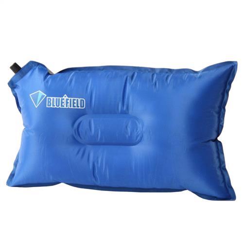 PUSH!戶外休閒用品自動充氣枕頭頭枕辦公室午憩枕頭P105-1藍色