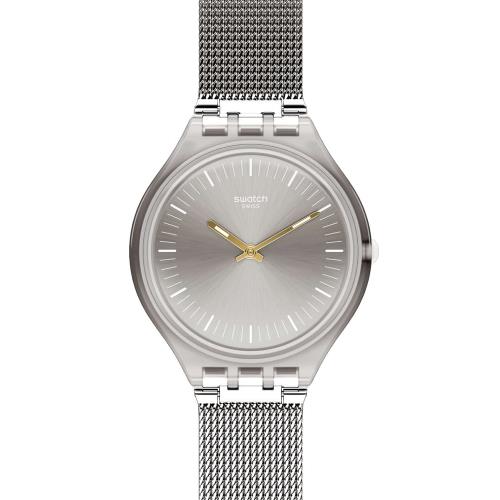 Swatch 經典魅力潮流夜光石英米蘭帶腕錶 SVOM100M