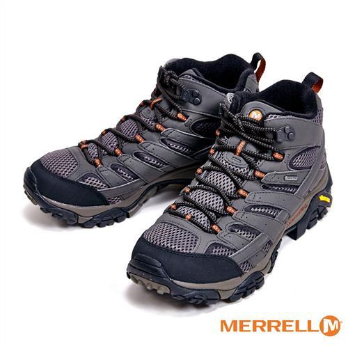 MERRELL MOAB 2 MID GORE-TEX防水登山多功能高筒 男鞋-兩色(灰、黑)