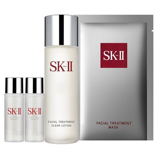 SK-II 亮采化妝水(230ml)+青春露(30ml)x2+青春敷面膜(單片)