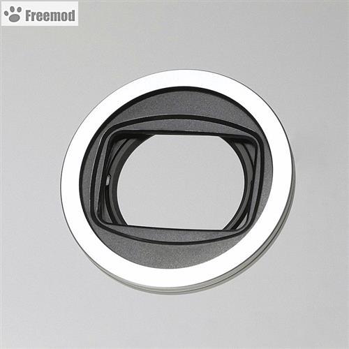 台灣製造Freemod半自動蓋X-CAP2含STC保護鏡的46mm鏡頭蓋Silver銀色