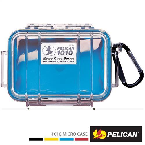 美國 PELICAN 1010 Micro Case 微型防水氣密箱-透明(藍)