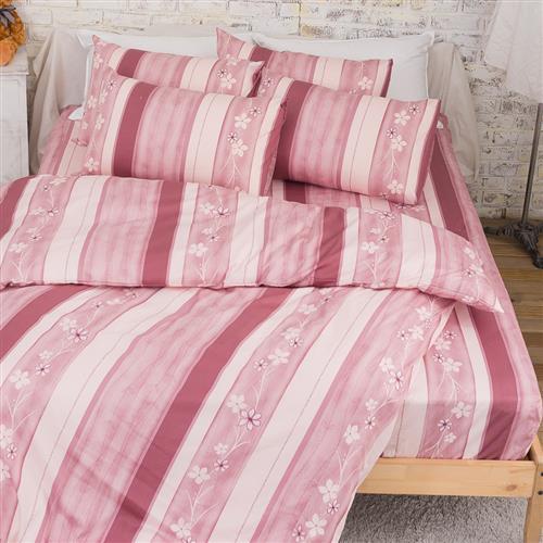 kokomos扣扣馬 和風花繪精梳棉新式兩用被單人床包被套組