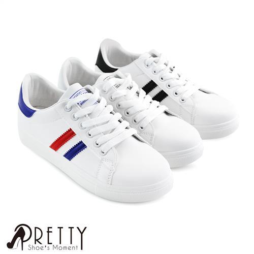 Pretty 經典百搭綁帶休閒板鞋/小白鞋BA-20A08
