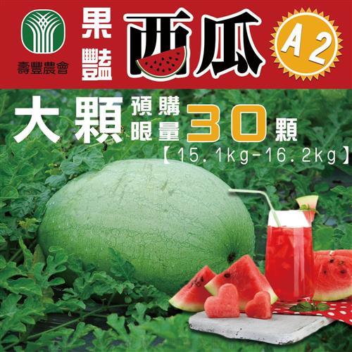 壽豐農會 果艷西瓜A2級 (15.1-16.2kg-個)