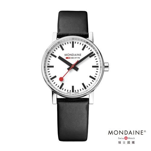 MONDAINE 瑞士國鐵evo2腕錶-35mm/白 35110LB