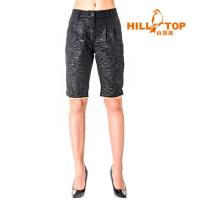 【hilltop山頂鳥】女款彈性抗UV五分褲S09F64-黑色