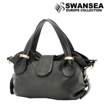 swansea emmas系列風華貴婦牛皮包-高貴黑